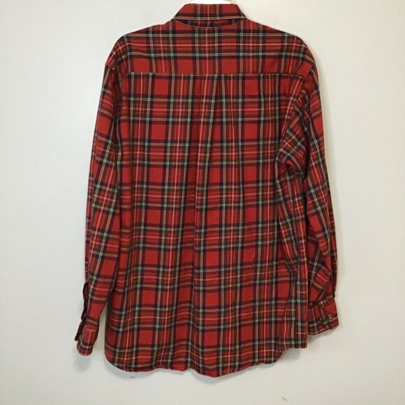 Vintage Viyella Men's Tartan Plaid Wool Blend Button Down Shirt Size L - Picture 2 of 5